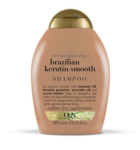 OGX Ever-straightening Brazilian Keratin Therapy Shampoo and Conditioner for Straightening Hair, Keratin Treatment, 13
