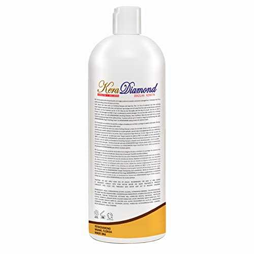 KeraDiamond Strong 32 fl oz Brazilian Keratin Hair Smoothing Treatment for Strong Hair Blowouts